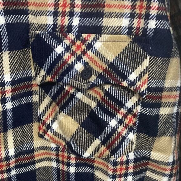 Vintage Gimbels Men Flannel Shirt Men's XL Plaid Long Sleeve Like new - Picture 4 of 5